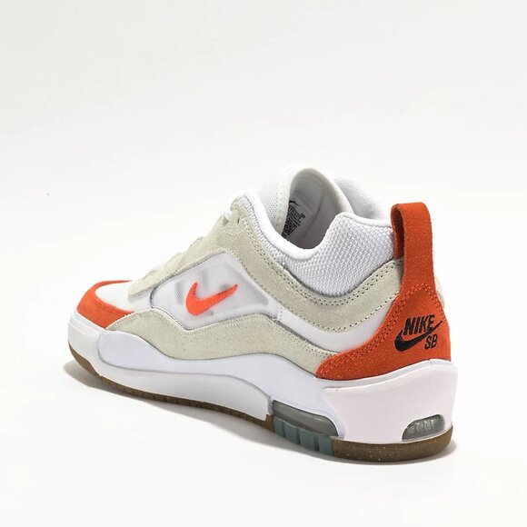 Nike Air Max Ishod Wair Mens SB Summit White & Orange Skate Shoe SZ 10 MENS NEW - Picture 12 of 14